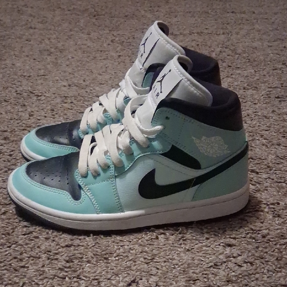 AIR JORDAN Womens/ big girls "Aqua Black" BQ6472 300 - Picture 5 of 8